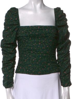 Reformation Pinto Smocked Ditsy Floral Top 4